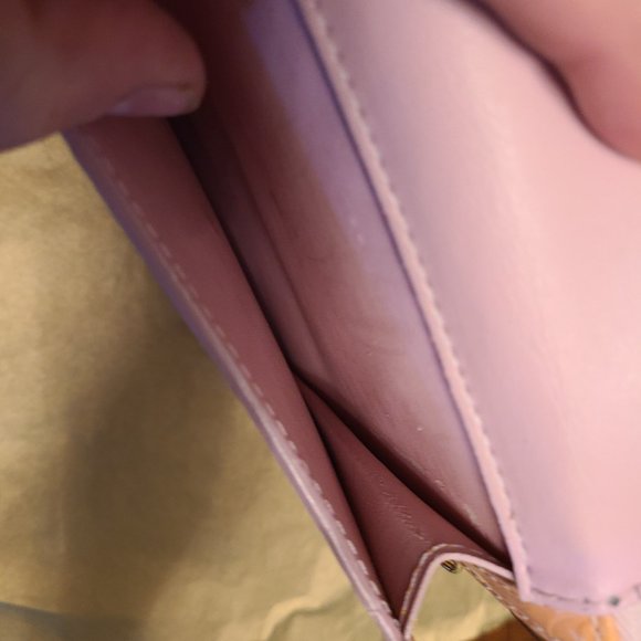 LOUIS VUITTON VINTAGE PINK PURSE WITH MONOGRAMS NEEDS RESTORATION. - Picture 9 of 16